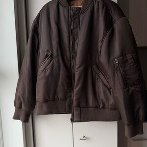 STAPLE PIECE: Men's Brown Bomber Jacket